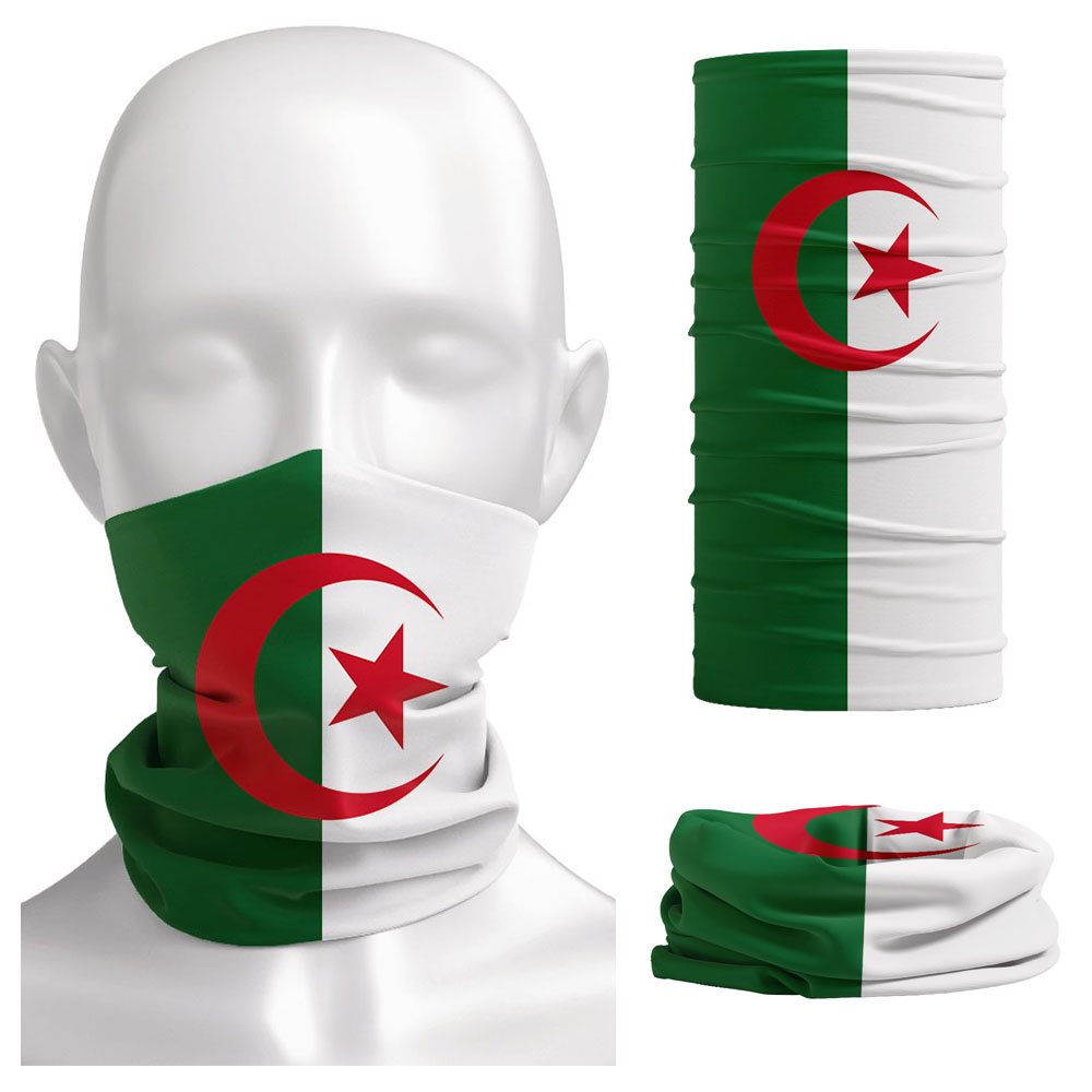 Cycling Gear Women - Bandiera dell'Algeria Stampata Bandana Copricapo Passamontagna